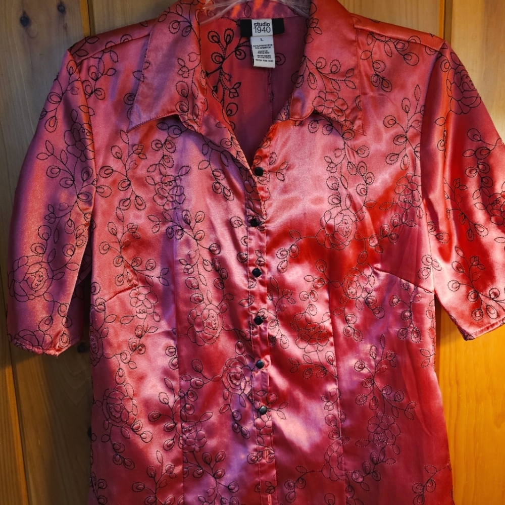 Silky Embroidered Blouse